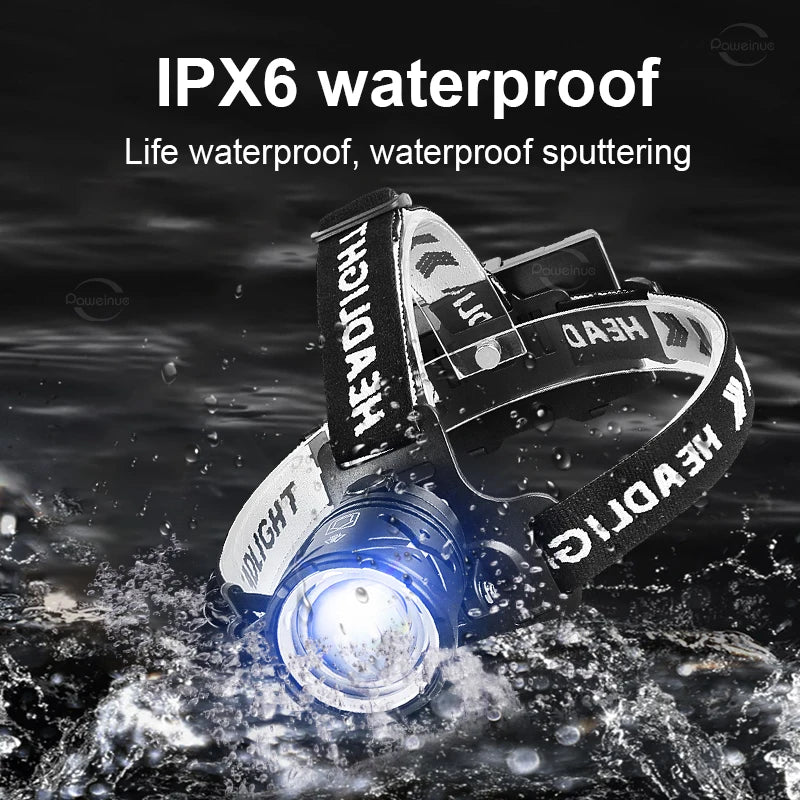 NEW 2026 Most Powerful LED Headlamp 3 18650 Rechargeable 150