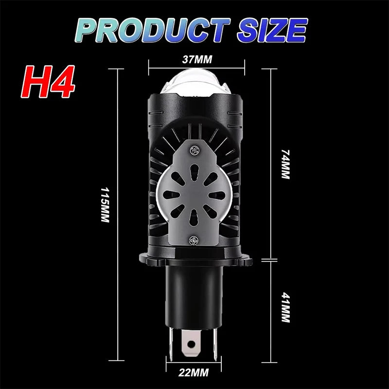 H4/9003/HB2 LED Headlight Bulb Projector Lens Canbus Super B