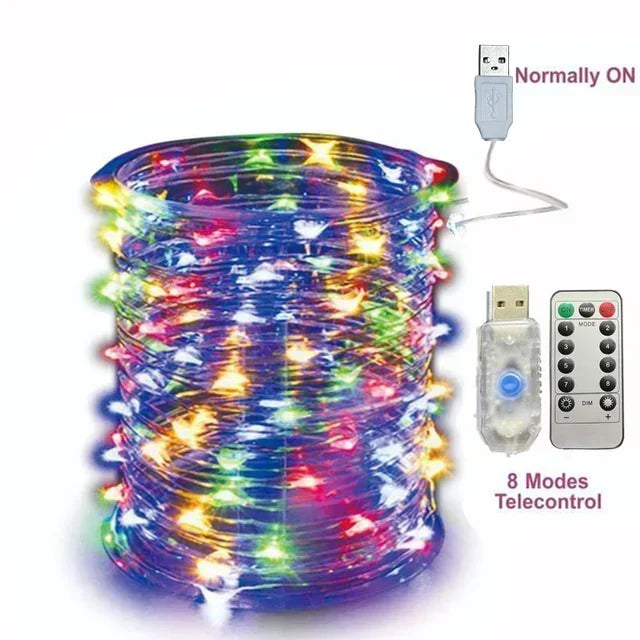 5M/10M/20M/30M USB Led String Light 8Mode Remote Control Lights Fairy Garlands Wedding Christmas Holiday Decor Lamps New Year