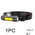 Powerful Sensor LED Headlamp USB Rechargeable Headlight Zoomable Head Lamp Waterproof Head Light High Lumens Head Flashlight