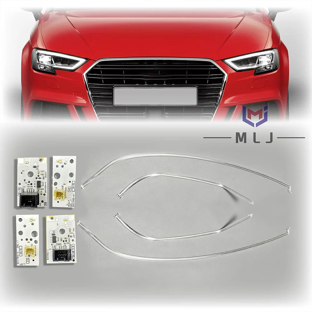 Angel Eye Board Headlight Guide Tube Strip For Audi A3 S3 Matrix 2017-2019 DRL Light Chip Replacement