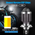1pcs 12V High Quality H4/HS1 H6/BA20D 15W LED 6 COB Motorcyc