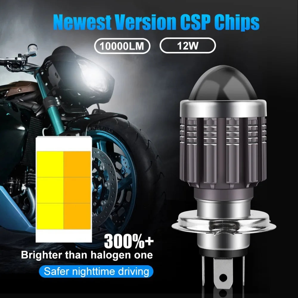 1pcs 12V High Quality H4/HS1 H6/BA20D 15W LED 6 COB Motorcyc
