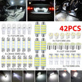 42Pcs LED Car Interior Lights T10 6000K SMD LED Replacement 