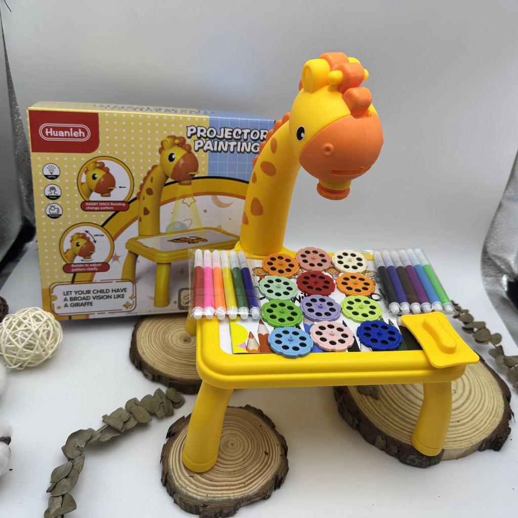 Kid s LED Projector Drawing Table Mini Toy Painting Set Table Educational Board Creative Learning Tools Painting Toys Gift