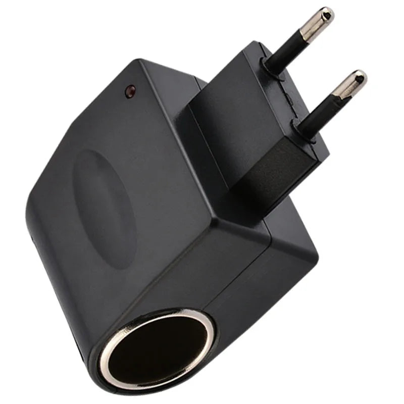 AC 220V To DC 12V Car Cigarette Lighter Adapter EU US Plug C