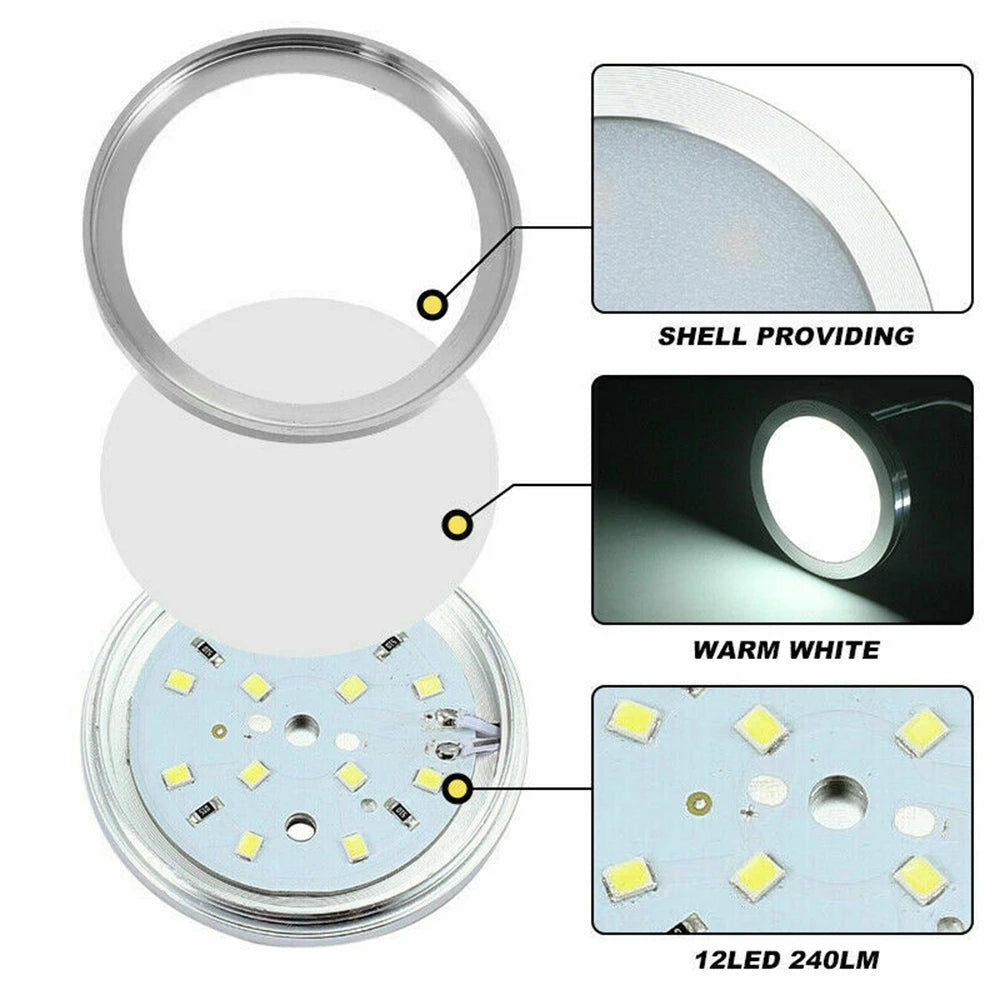 4PCS Led Light 12v Caravan Ceiling Lamps LED Lights Car Roof