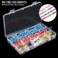 200 PCS Solder Seal Wire Butt Connectors Welding Ring Heat S