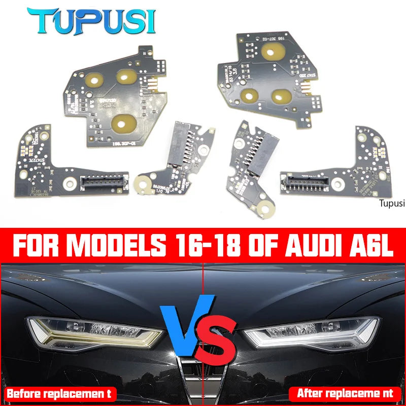 Headlights DRL Light Strips Angel Eyes Chip Board Ballast Module for Audi A6L C7 A6