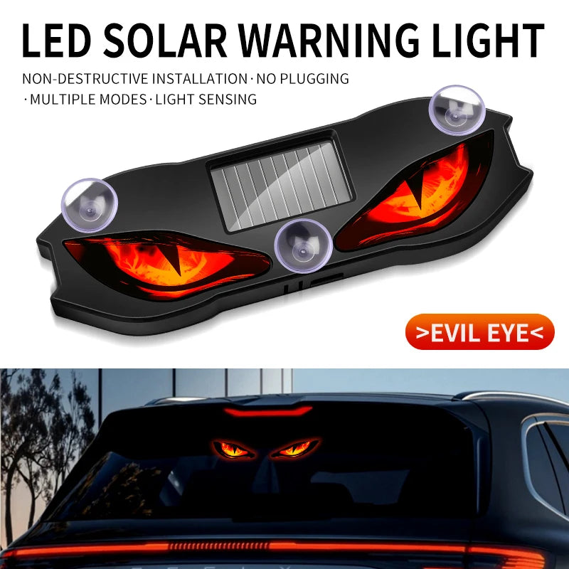 Solar Powered Car Neon Light Wireless Cool DEMON EYE Led Amb