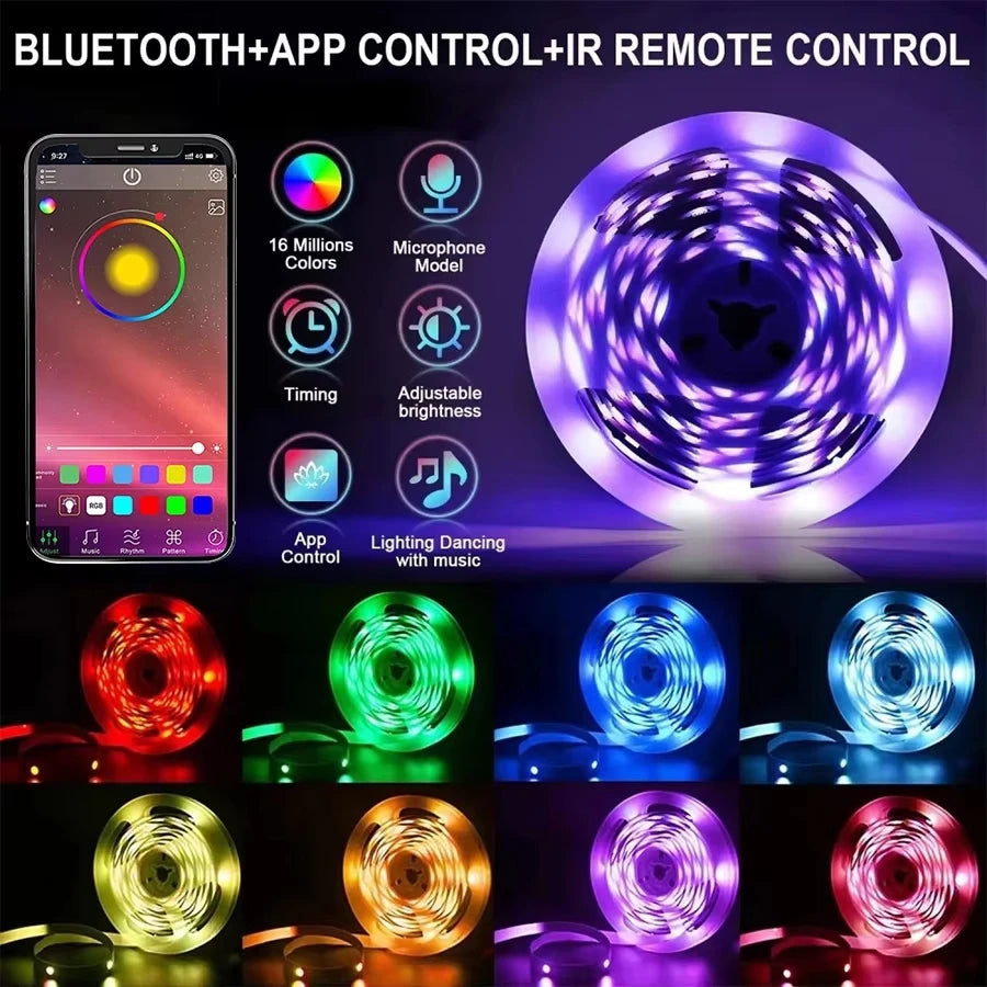 Smart RGB LED Gaming Light Strip USB Christmas Lights Music 