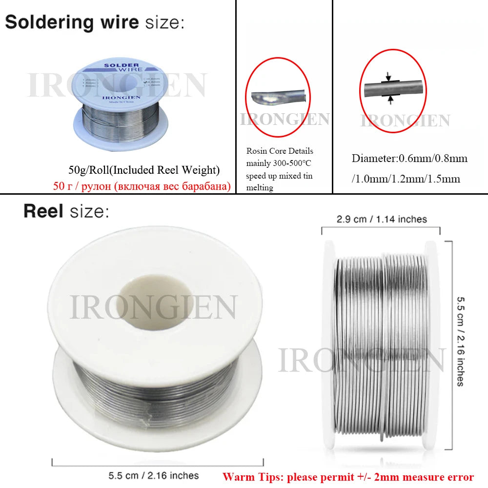 Irongien High Purity Soldering Wire 8g50g/Roll Mixed Tin Ros