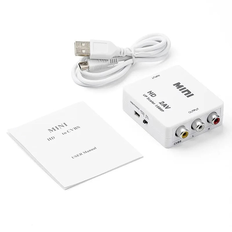 HDMI-compatible to RCA Converter AV/CVBS L/R Audio Video Set