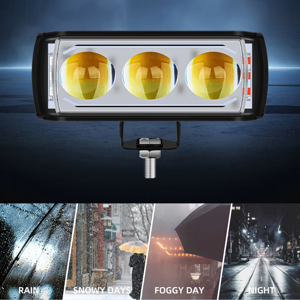 1/2pcs Car LED Work Light Laser Spotlights Super Bright Head