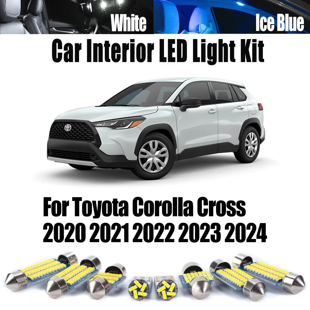 11-Piece LED Interior Light Kit for Toyota Corolla - Canbus Error-Free Interior Bulbs