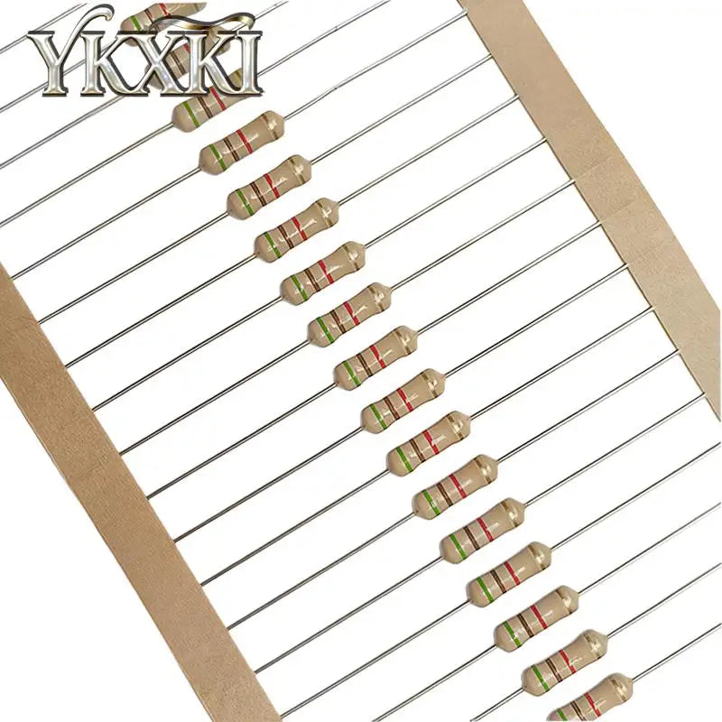 100PCS New 1/2W Carbon Film Resistor 5% 1R 1M 100R 220R 1K 1