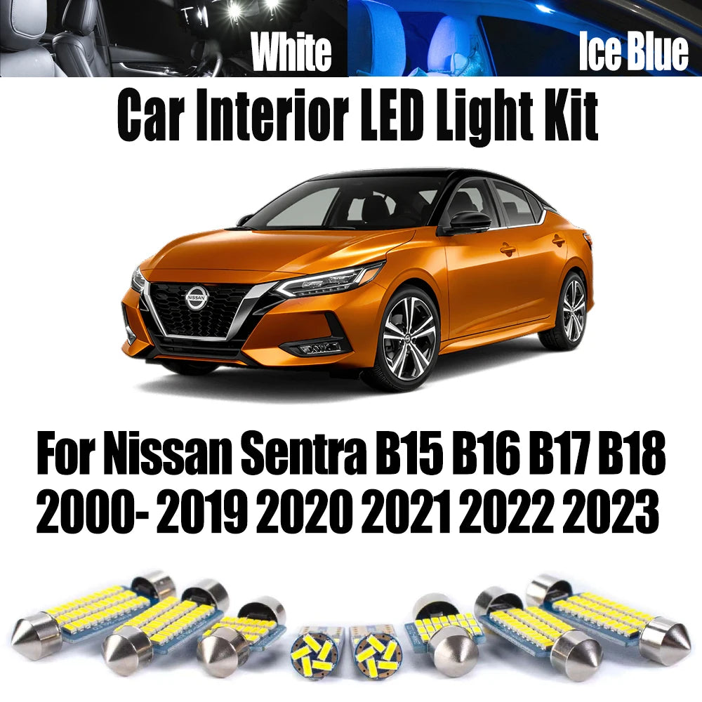 LED Interior Light Kit for Nissan B15 B16 B18 2000-2021 - Canbus Error-Free Interior Bulbs