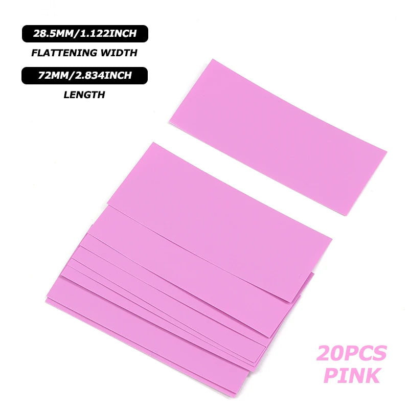 20/50/100pcs 18650 PVC Heat Shrink Wrap Pre-cut Insulated Wrapping Sleeving Shrinkable Heat-shrink Tubing Battery Film Case