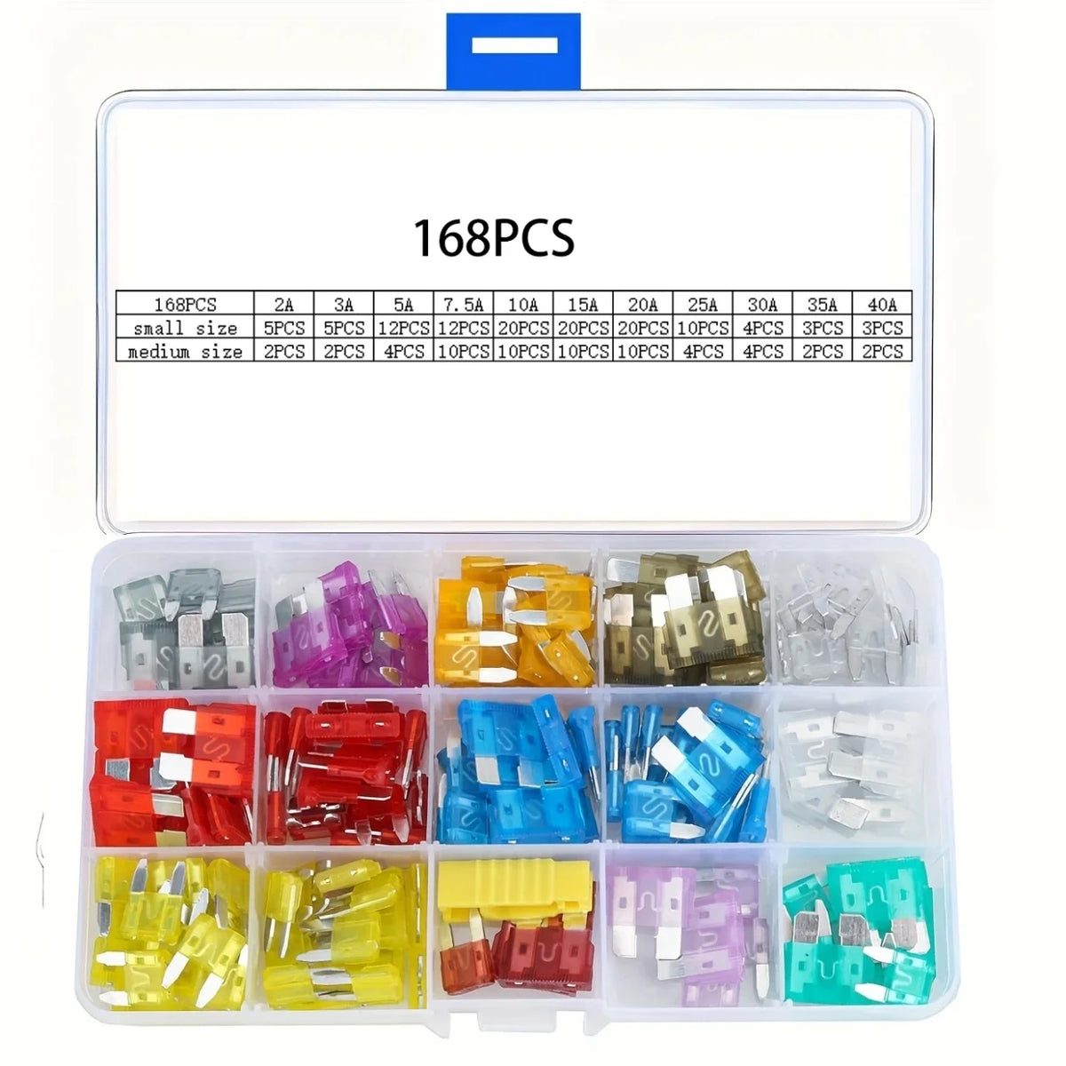 325Pcs Standard Car Fuses Assorted Kit 60 Mini Blade Car Fuse +60 Standard Automotive Fuse +60 Micro Fuse