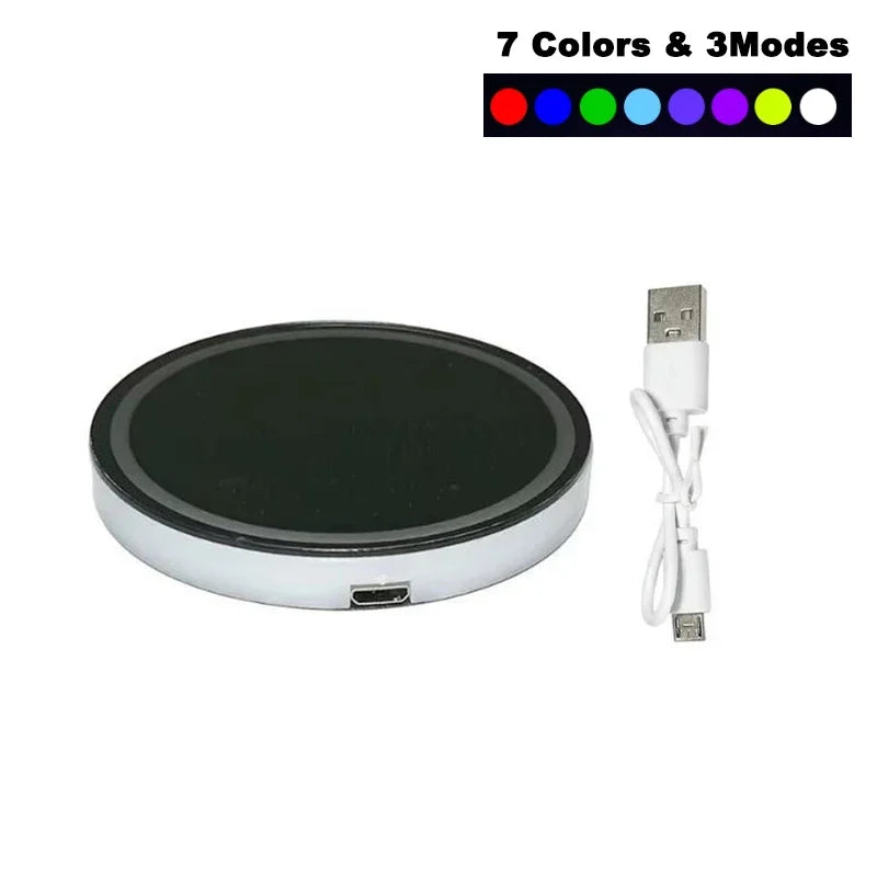 1/2PCS LED Car Cup Holder Lights Light up Car Coasters for Cup Holders 7 Colors Changing USB Charging Mat Waterproof Cup Pad