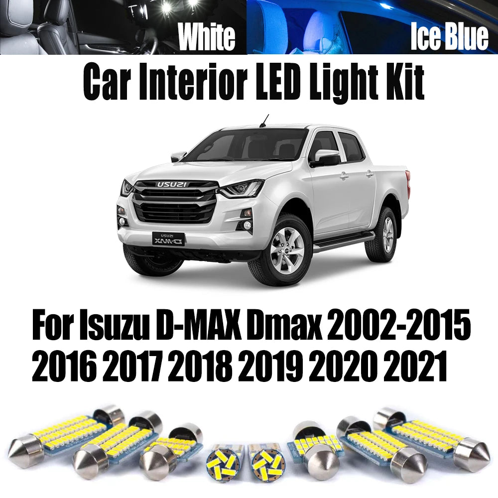 8-Piece LED Interior Light Kit for 2002-2018 - Canbus Error-Free Interior Bulbs