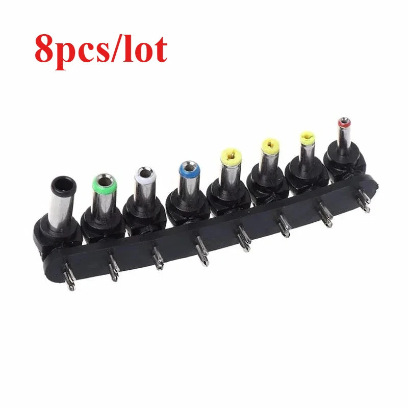 8pcs Universal DC Power Supply Charger Adapter Tips Jack Plu