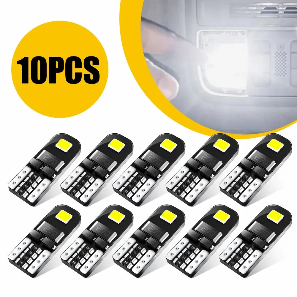 10/2Pcs T10 W5W LED Canbus No Error 194 168 501 Bulb 5W5 Car