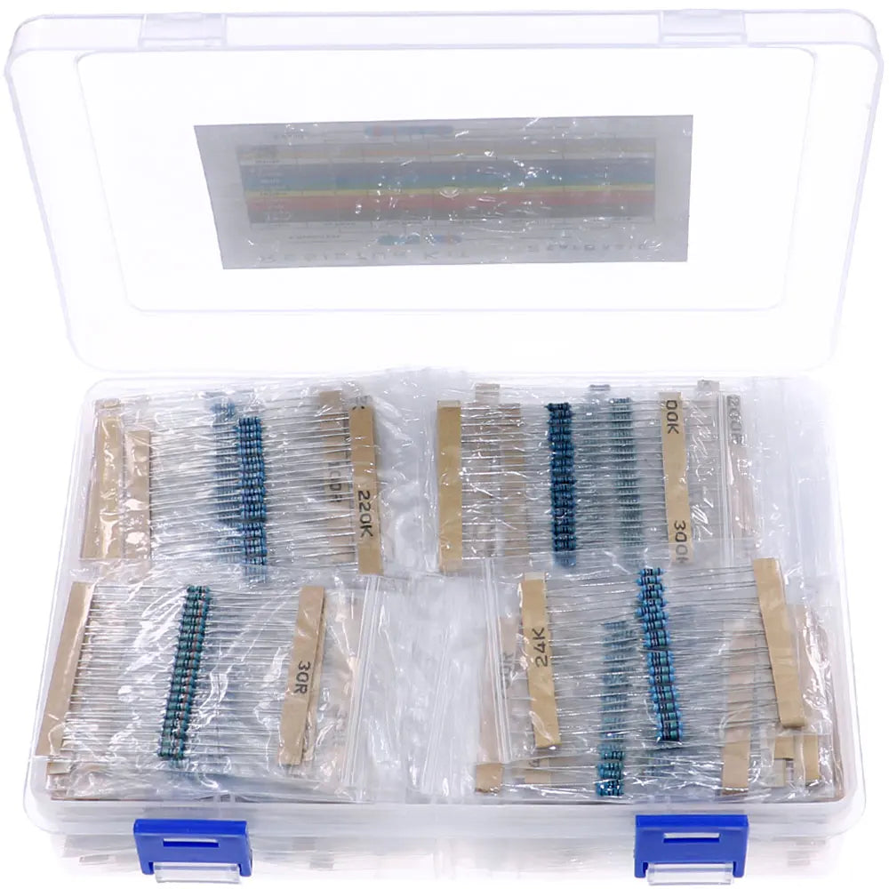 2600pcs 130Value 1/4W 0.25W 1% Metal Film Resistors Assorted