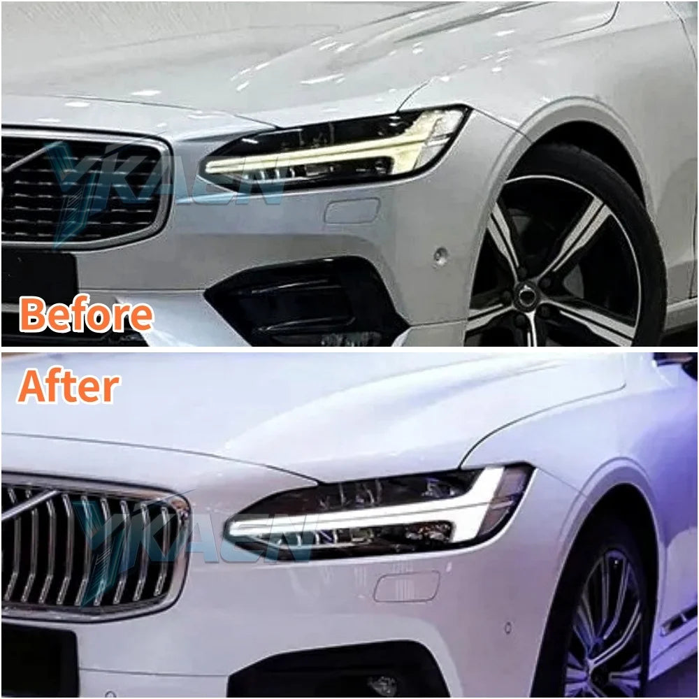 DRL Light Guide Plate Car Headlight Angel Eye Tubes Daytime Running Lights Chips DRL Boards Repair for Volvo