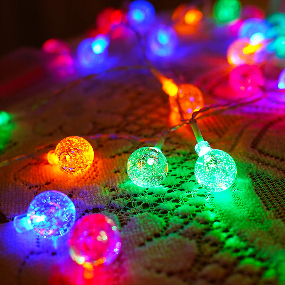 USB/Battery Powered String Lights 10/20/40/80 LEDs Crystal G
