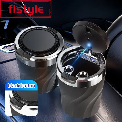 1 car ashtray set interior use one click lid opening large c