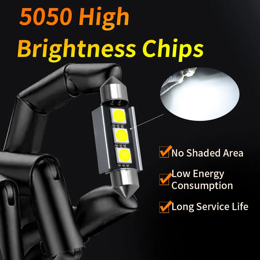 2/4/6/10PCS Festoon LED 31/36/39/41MM Reading Lighting Bulbs