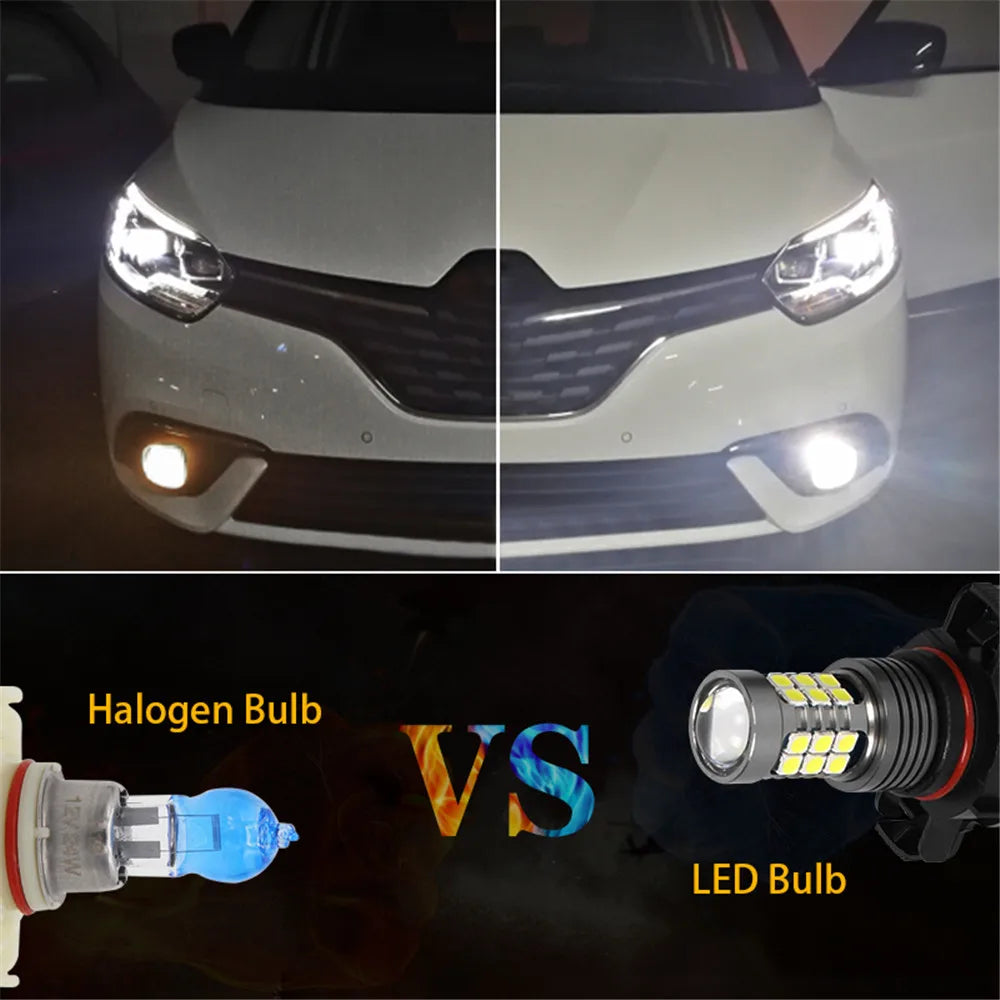 2PCS 2504 PSX24W 12276 Car Front LED Fog Light Blubs Accesso