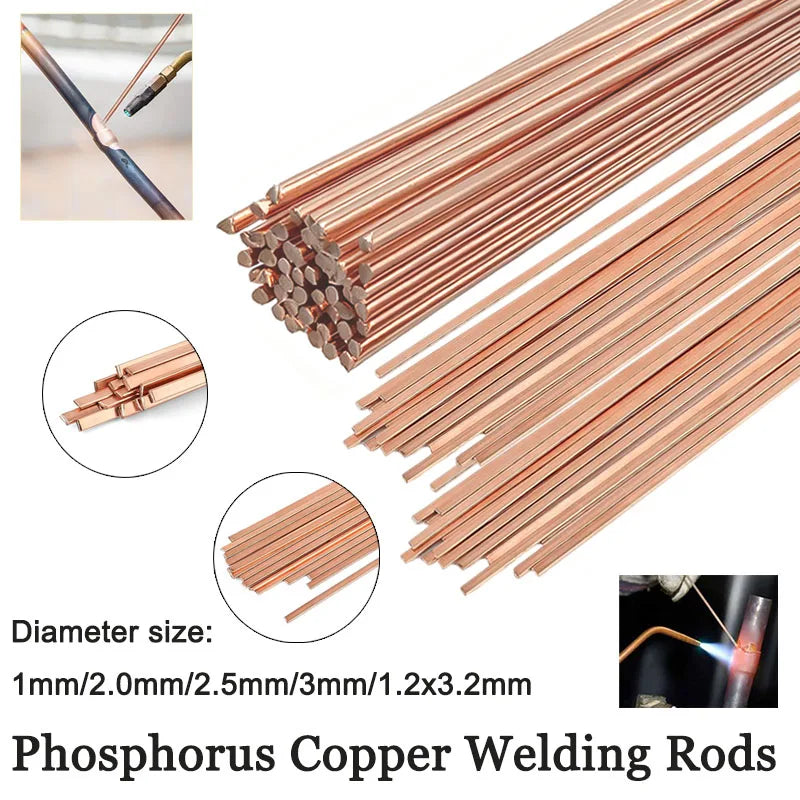 1-3mm Phosphor Coppers Welding Rods Round/Flat Electrode Wel