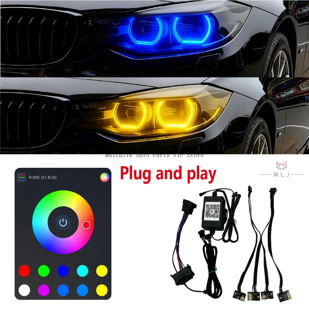 headlight wiring harness assembly LED angel eye RGB wiring harness 63117470425 for BMW F34 2016-2019