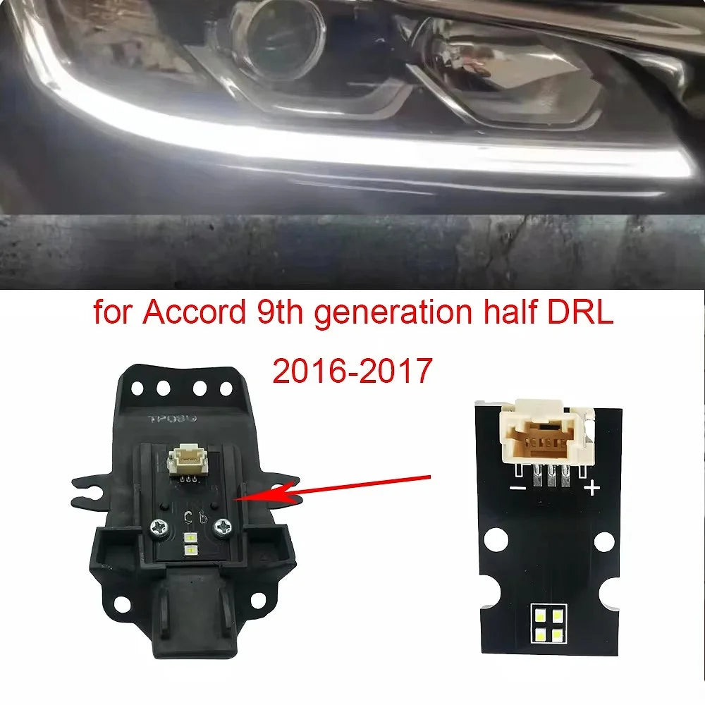 DRL Boards Angel Eyes For Honda Accord 9.5 2016-2017 Headlight Daytime Running Lights Chips Light Source
