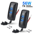 3-Ports Car Charger Socket Dual USB PD QC3.0 Port Quick Char
