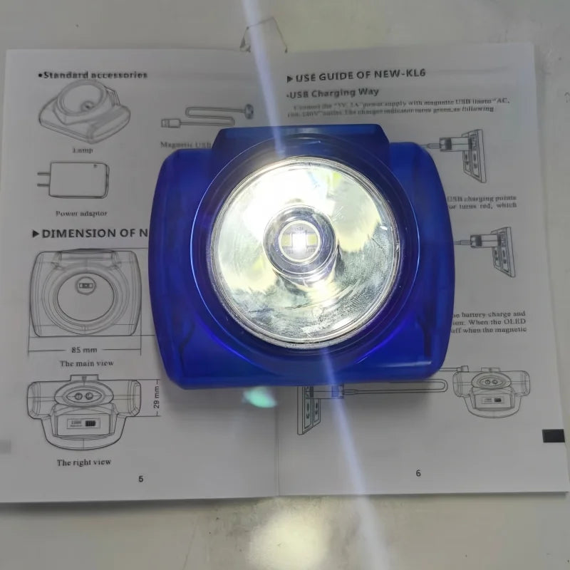 2 18650 7000mah Ip68 Mining Lamp Explosion-proof Headlight H