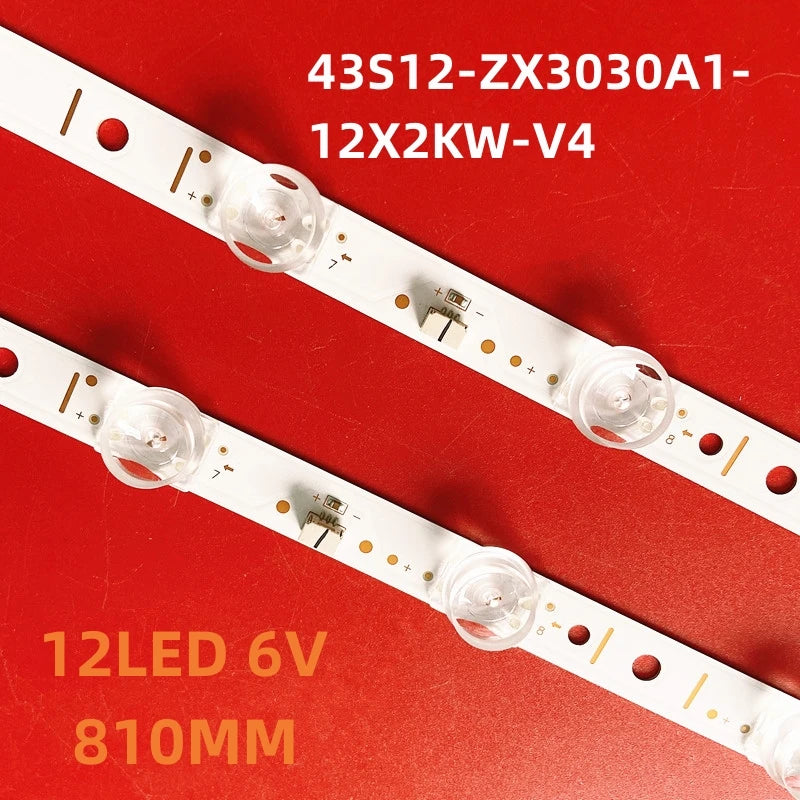 LED Backlight Strip for 2PCS LED Backlight strip for 43P745 43P737 43S12 43V8E 43HR330M12N01 V2
