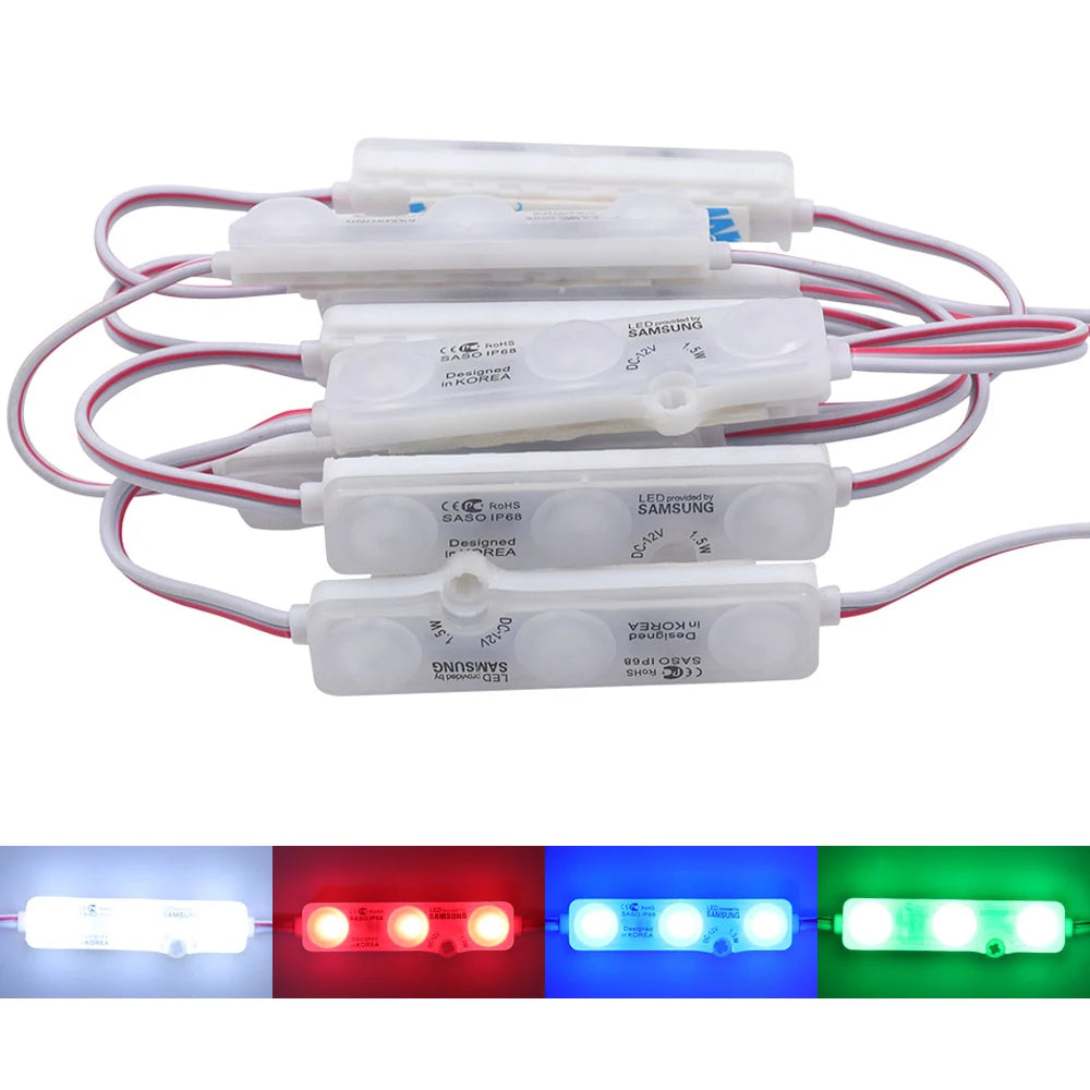 DC12V LED Module Light 3LEDs 1.2W Super Bright Advertising D