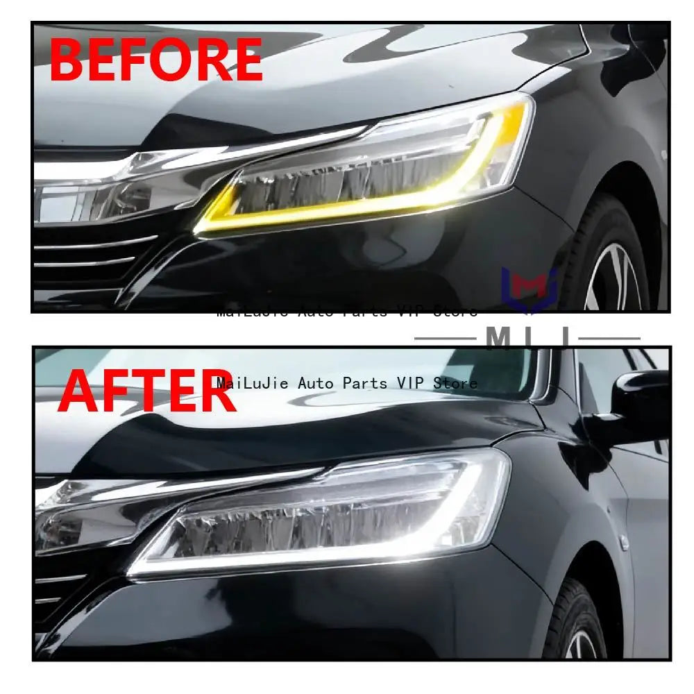 DRL Led Headlight Light Guide Plate Daytime Running Light Tube Strips Acrylic Tubes for Honda Accord