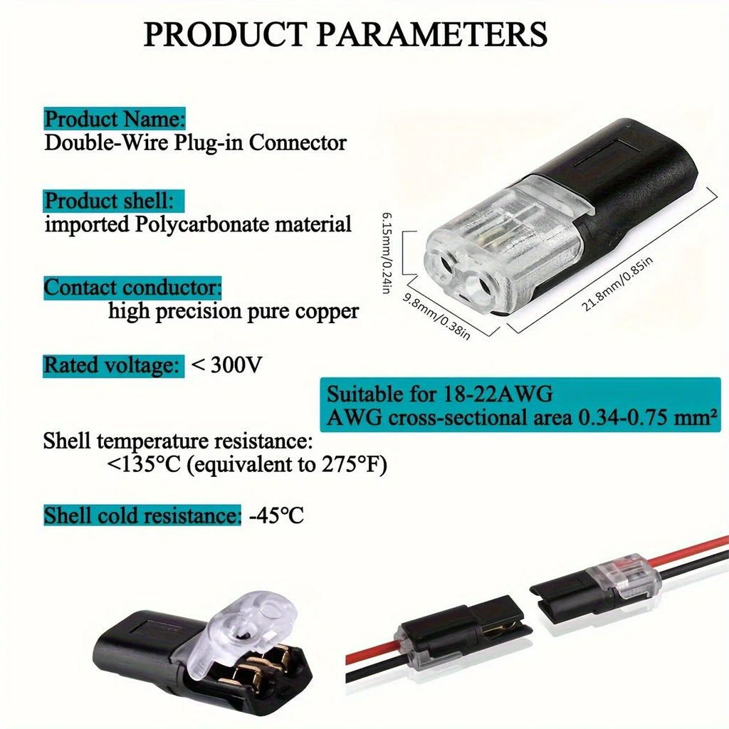 Electric Wire Connector No Strip Quick Dual Line Cable Inter