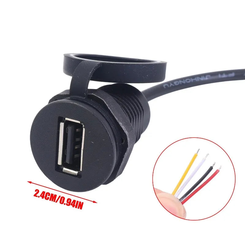 1/2pcs Waterproof Type C Connector Type-C Waterproof with Nut Locking Plate Female High Current USB Fast Charging Jack Ports