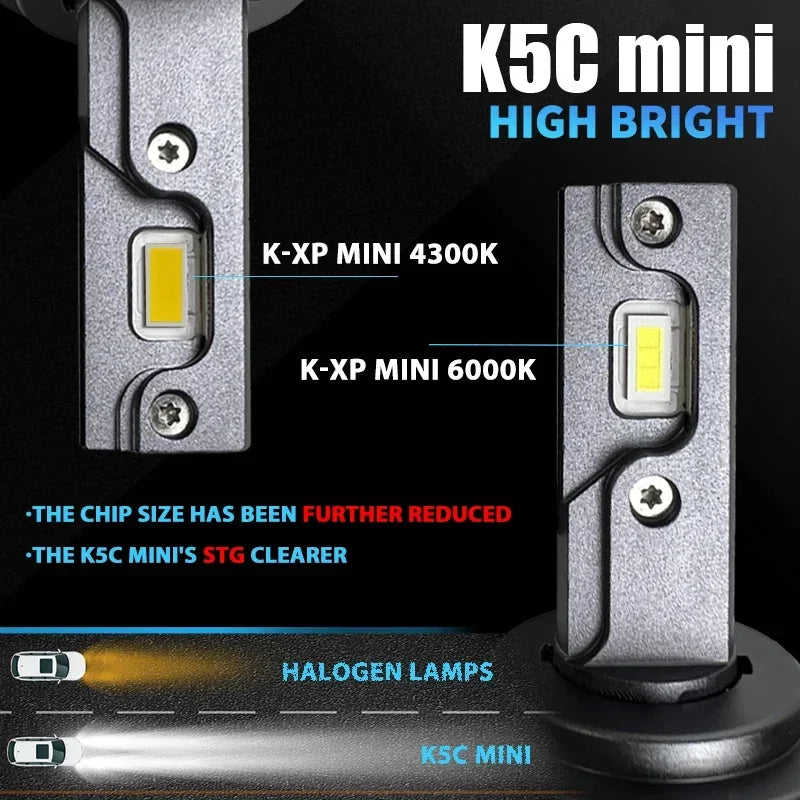 DAWNKNIGHT K5C MINI H7 H11 5000K Led headlight Bulb H11 H1 H