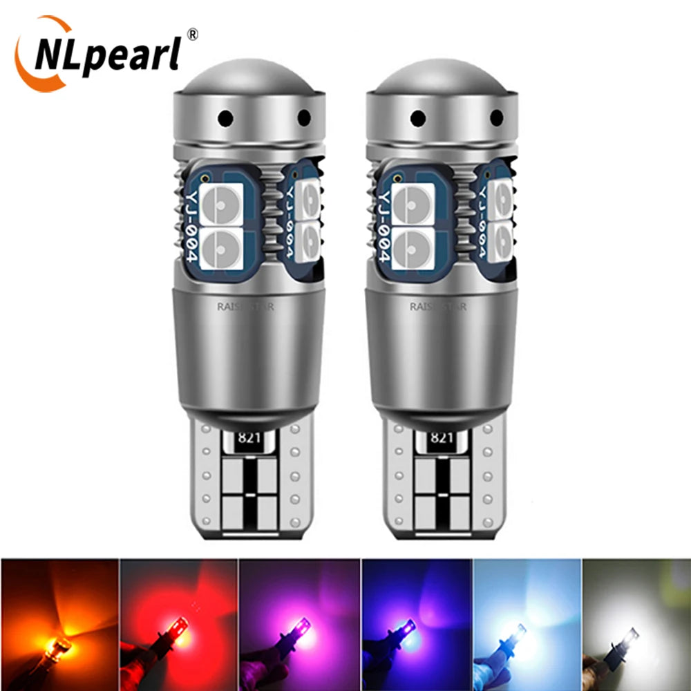NLpearl 2Pcs W5W T10 LED CANBUS No Error 194 LED Signal Ligh