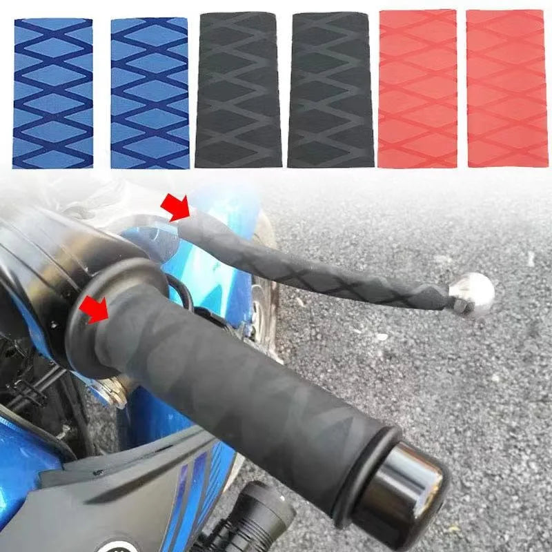 2PCS Non-slip Heat Shrink Tubing Grip Cover Waterproof Motor