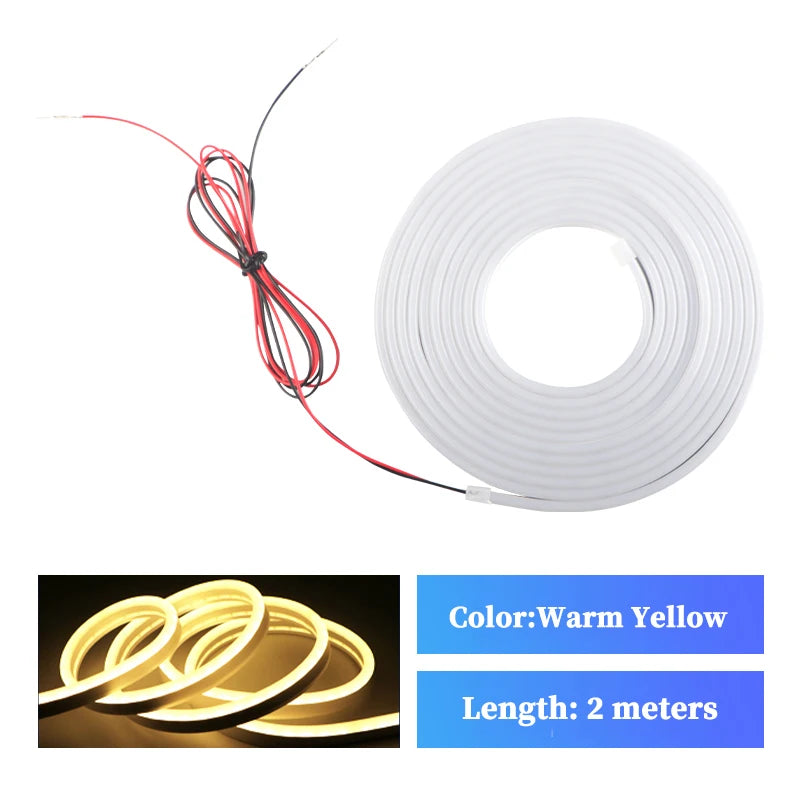 Car Trunk Light Ambient Decorative Atmosphere Lamp Led Flexible Strip Universal Ultra-bright Interior 12V