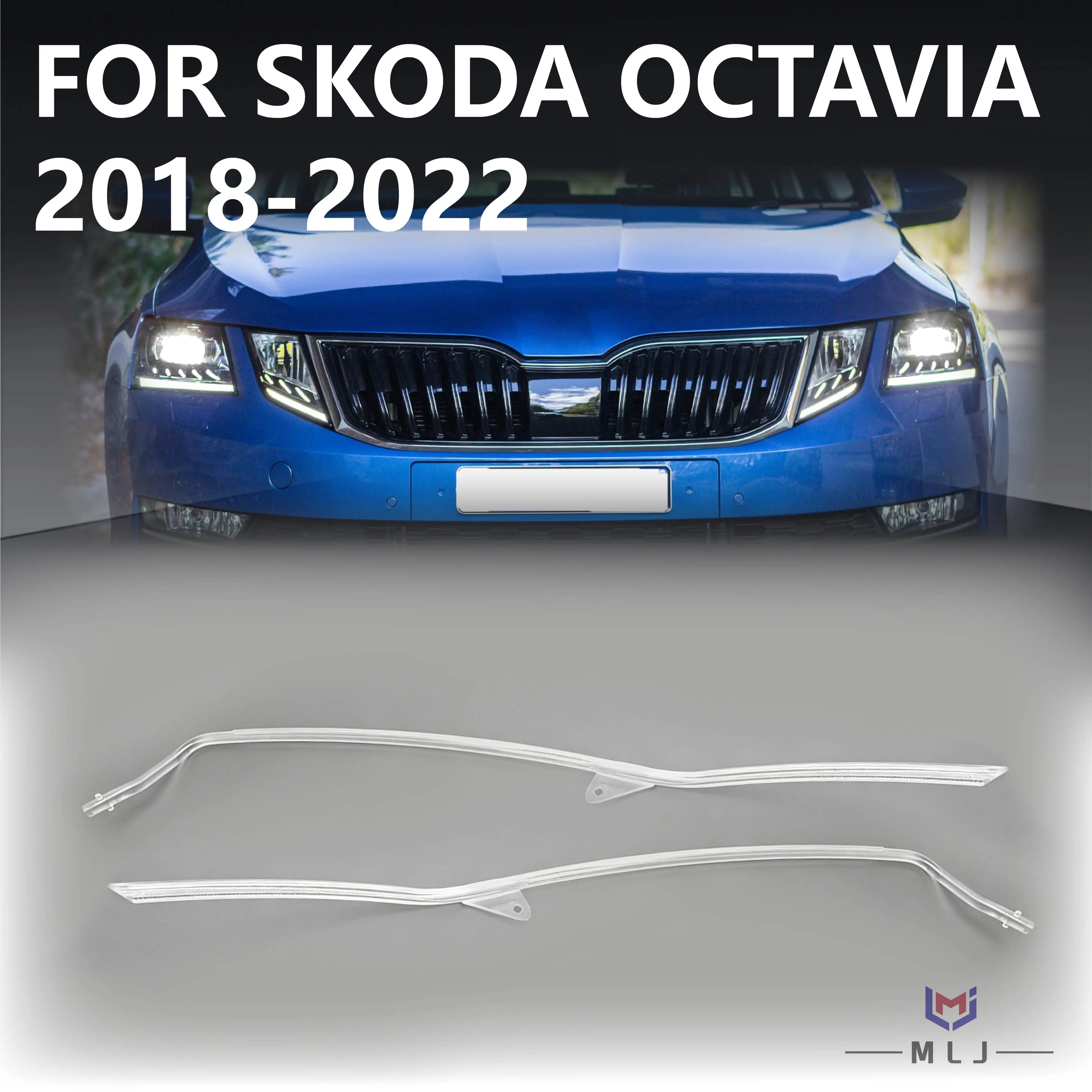 DRL Acrylic Tube For VW Skoda Octavia 2018 2019 2020 Headlight Light Guide Strip Lamp LED DRL Tube Bar