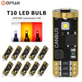 10PCS NEW T10 W5W LED Bulbs 6000K White 194 168 Canbus 3838 