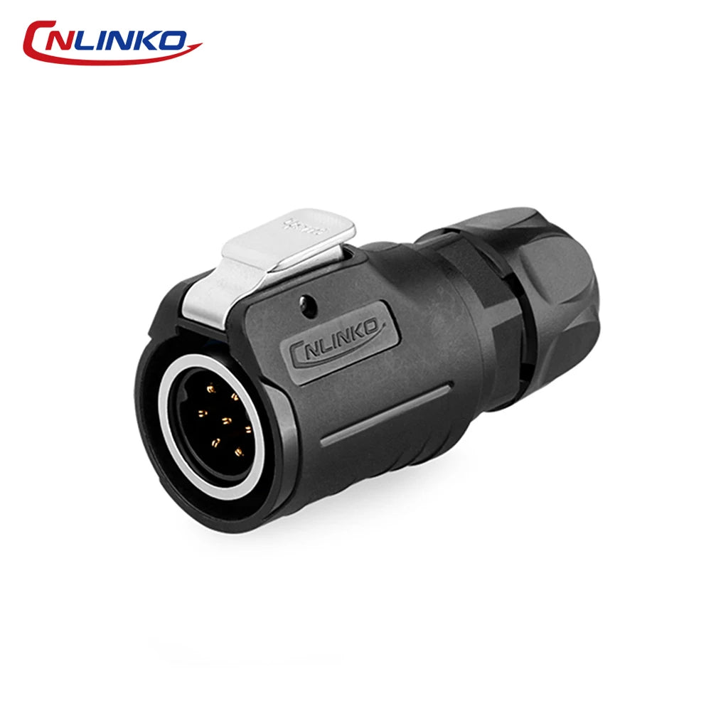 CNLINKO M16 Waterproof Electrical Connector 2/3/4/5/7/8/9 Pin Soldering Wire Aviation Connectors Panel Mounting Plastic+Metal